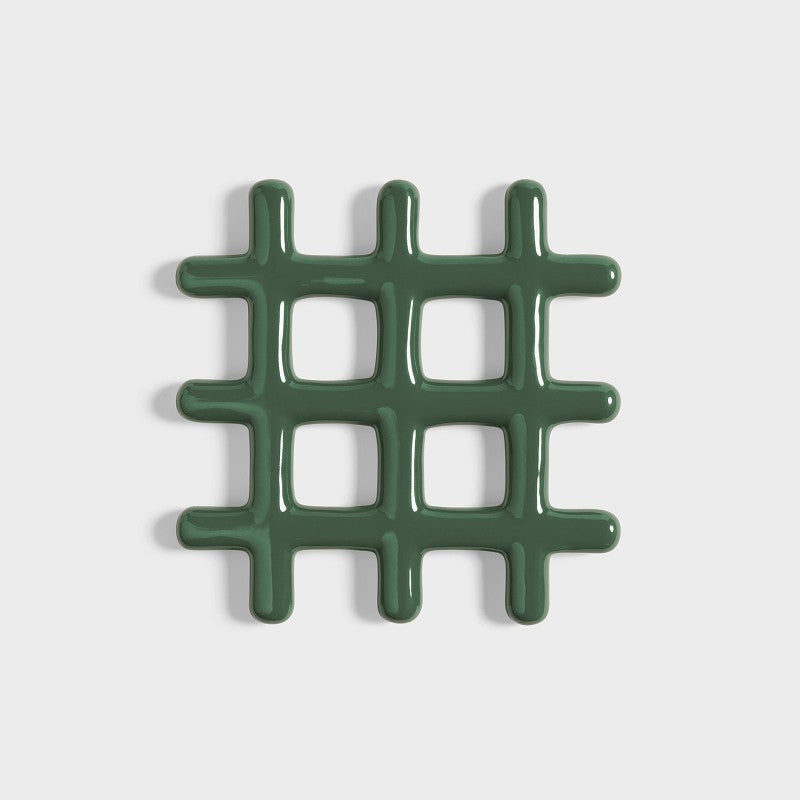 Dessous De Plat Grid - Green