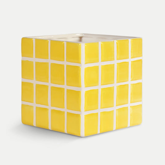 Vase Tile Yellow