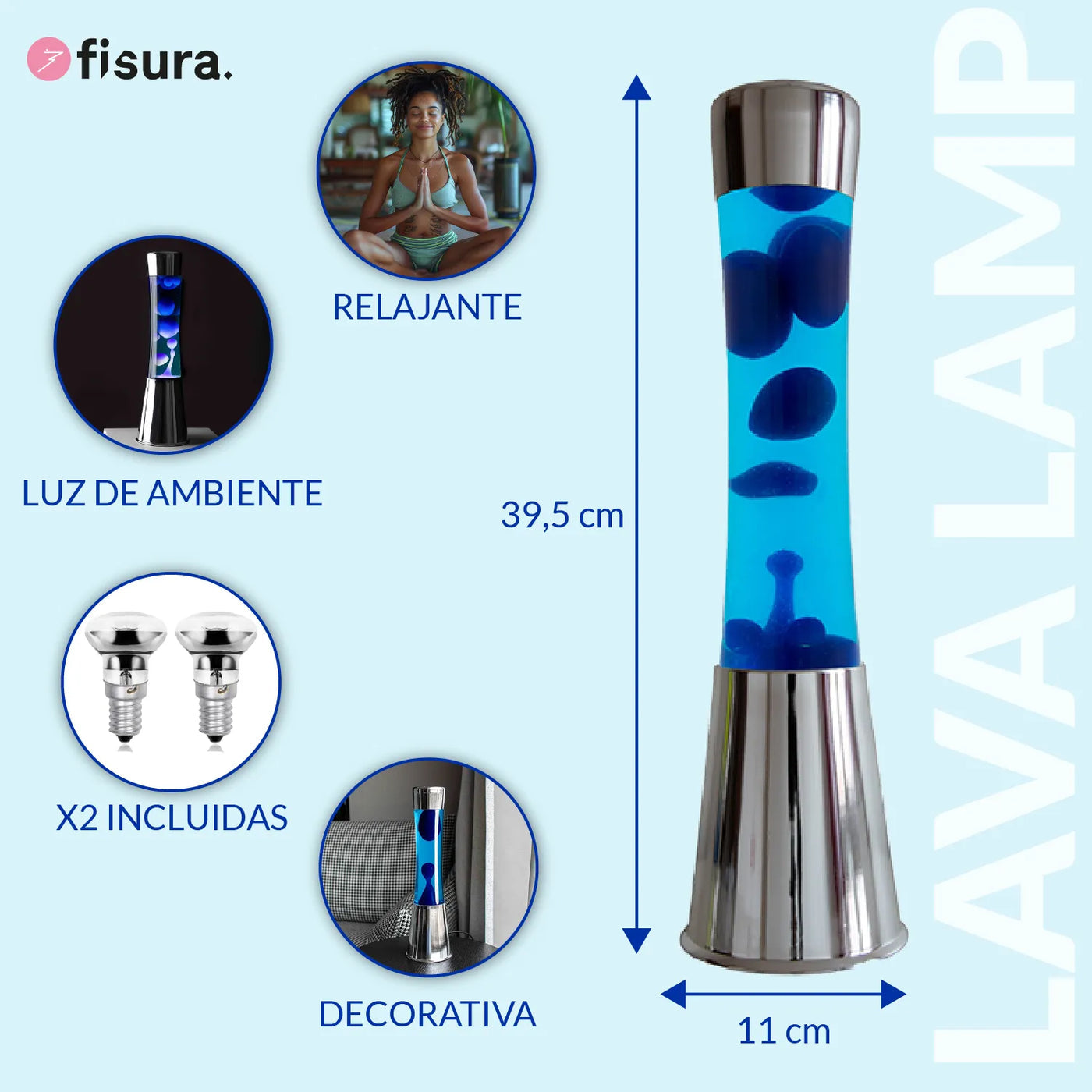 Lava Lamp - Bleu