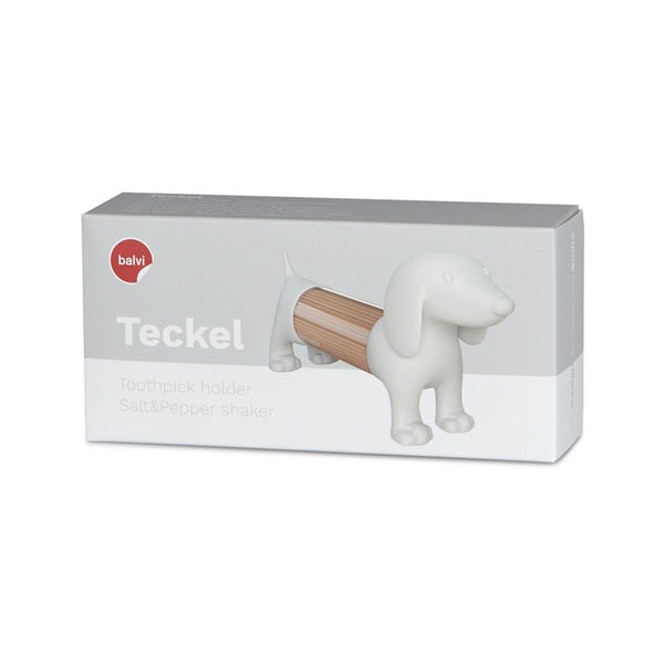 Distributeur Cure-Dents Teckel - Blanc