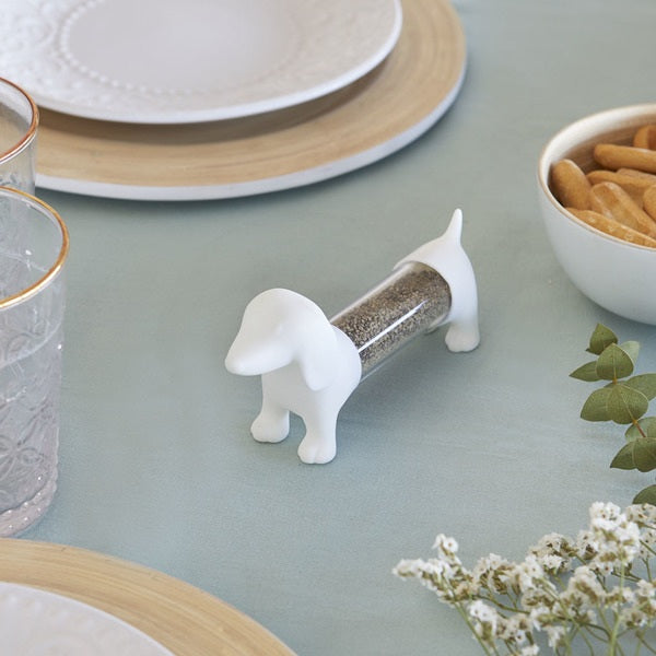 Distributeur Cure-Dents Teckel - Blanc