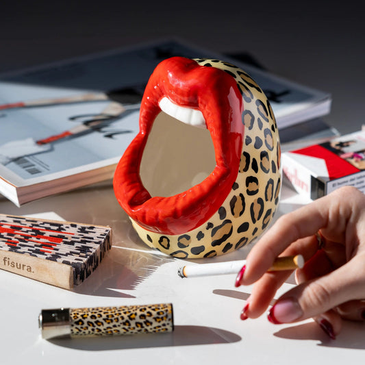 Cendrier Bouche - Leopard