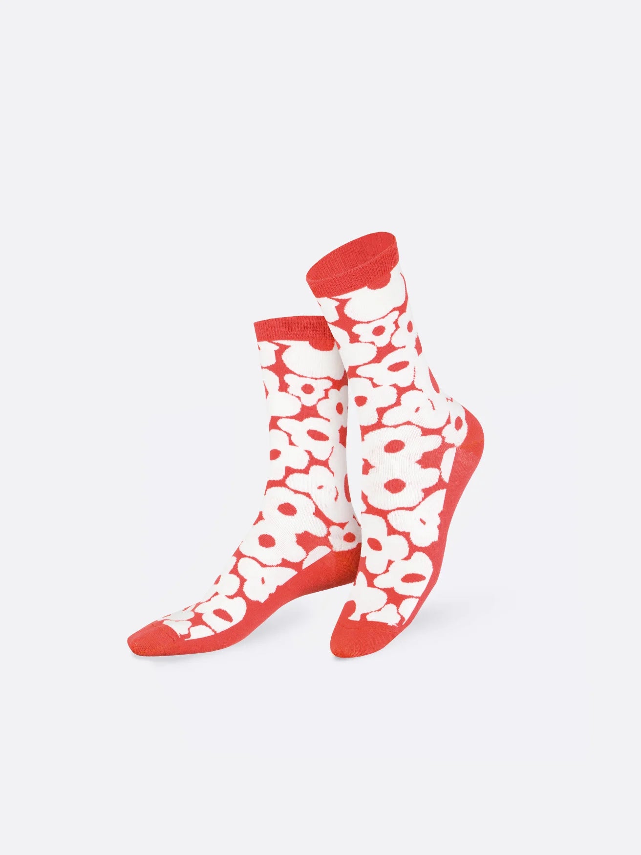 Chaussettes Flower Power Rouge