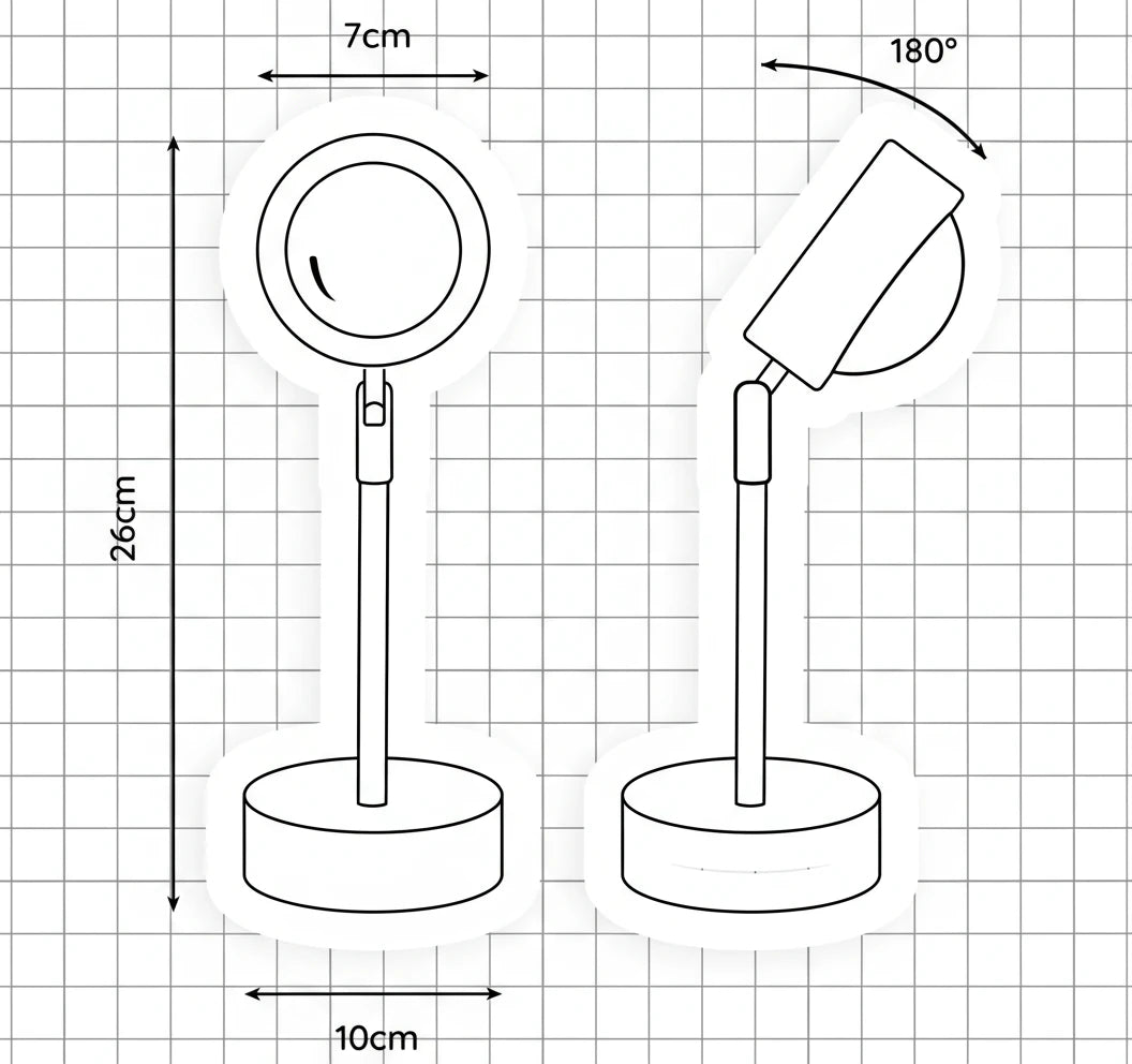 Lampe Coucher De Soleil - Noir