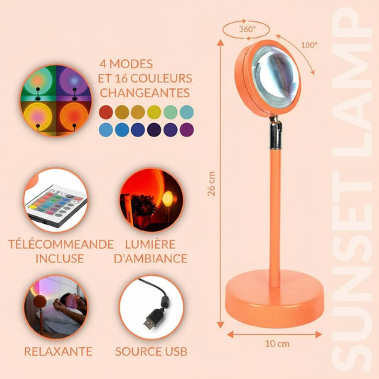 Lampe Coucher De Soleil - Orange