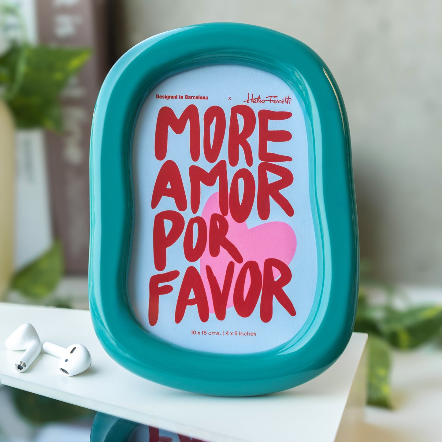 Cadre More Amor Por Favor - Vert
