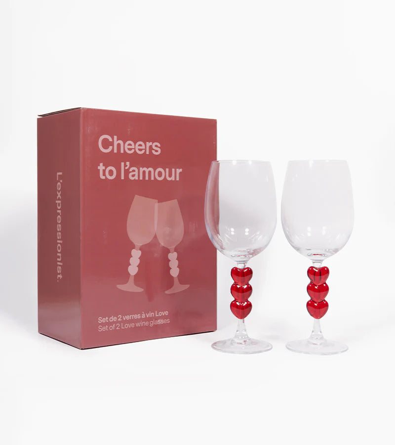 Set De 2 Verres Coeur