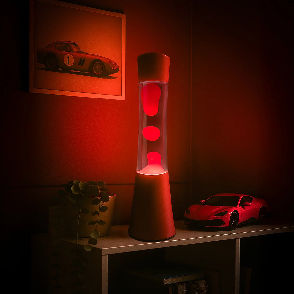 Lava Lamp - Monochrome Rouge