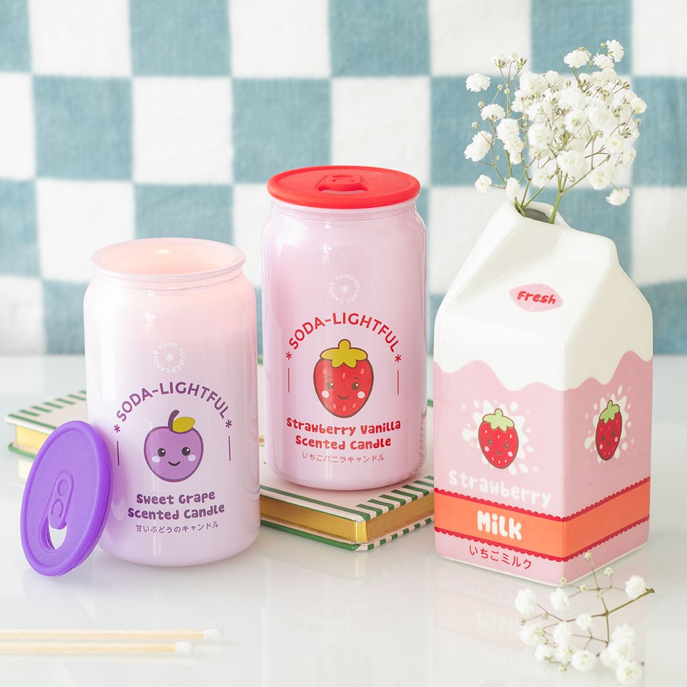 Vase Strawberry Milk Carton