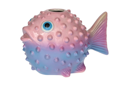 Vase Poisson Pufferfish - Blue