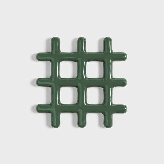 Dessous De Plat Grid - Green