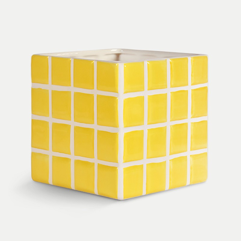 Vase Tile Yellow