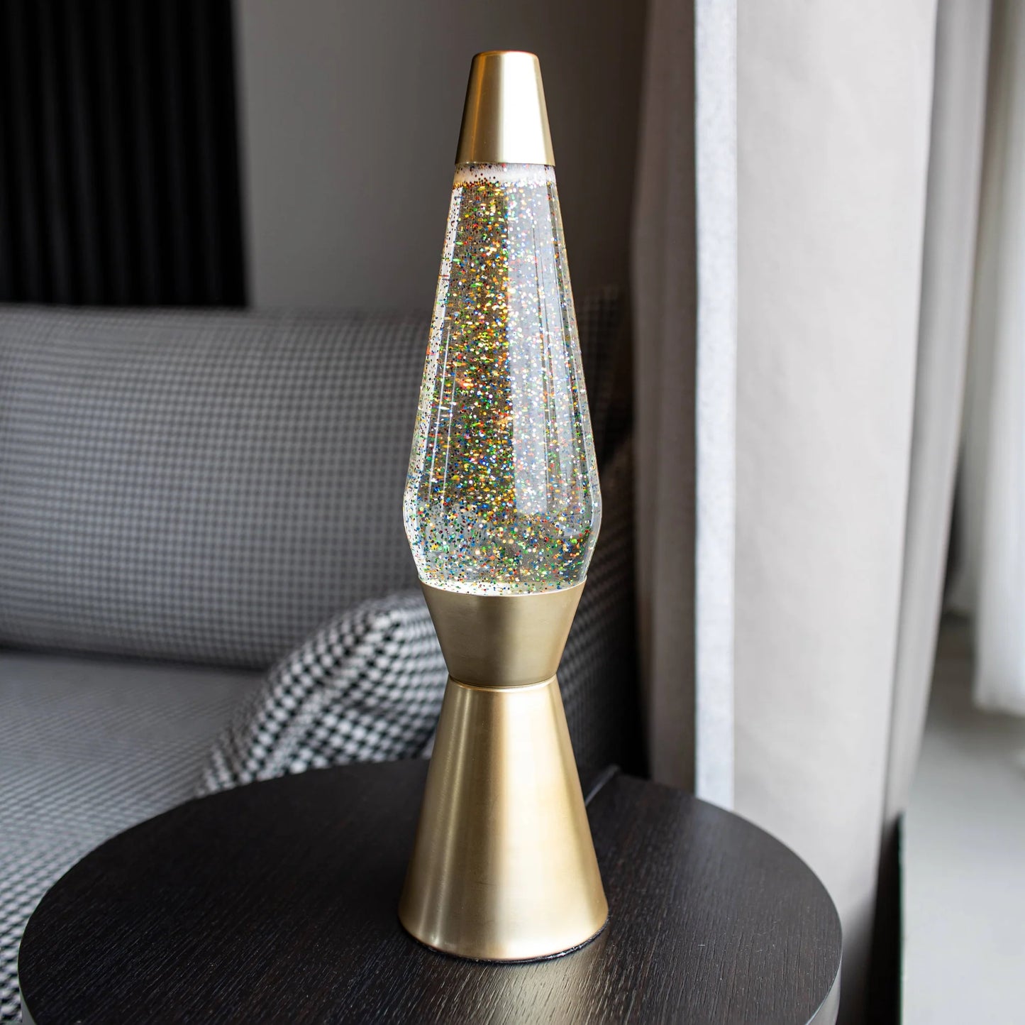 Lava Lamp - Gold Glitter
