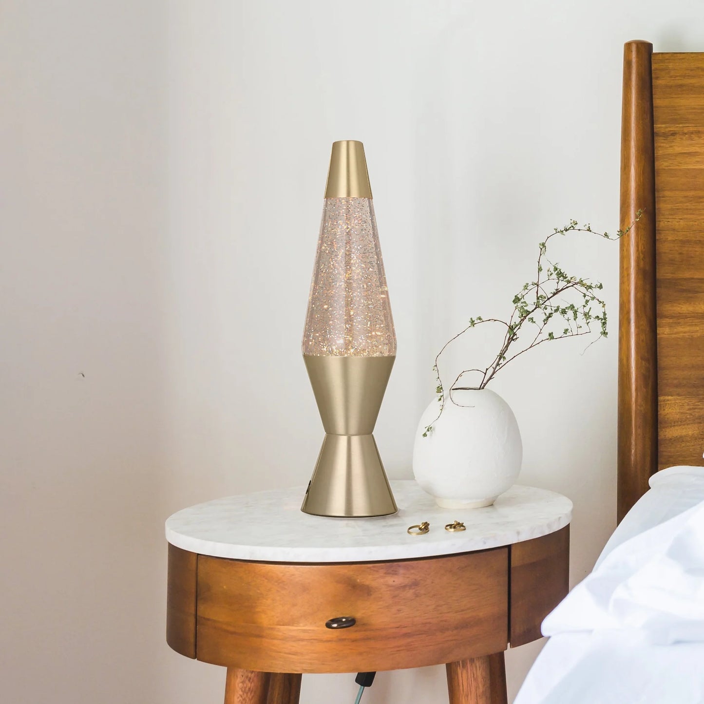 Lava Lamp - Gold Glitter