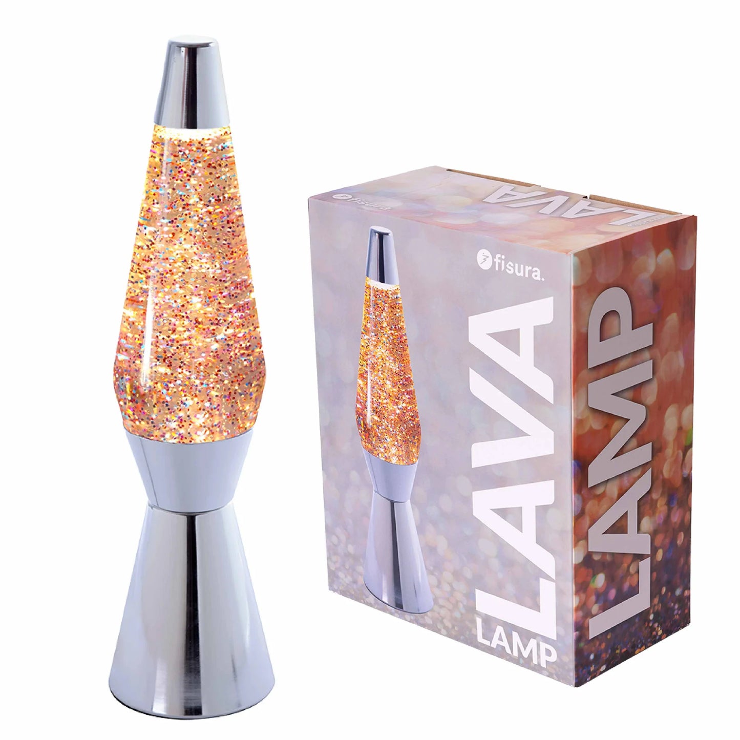Lava Lamp - Silver Glitter