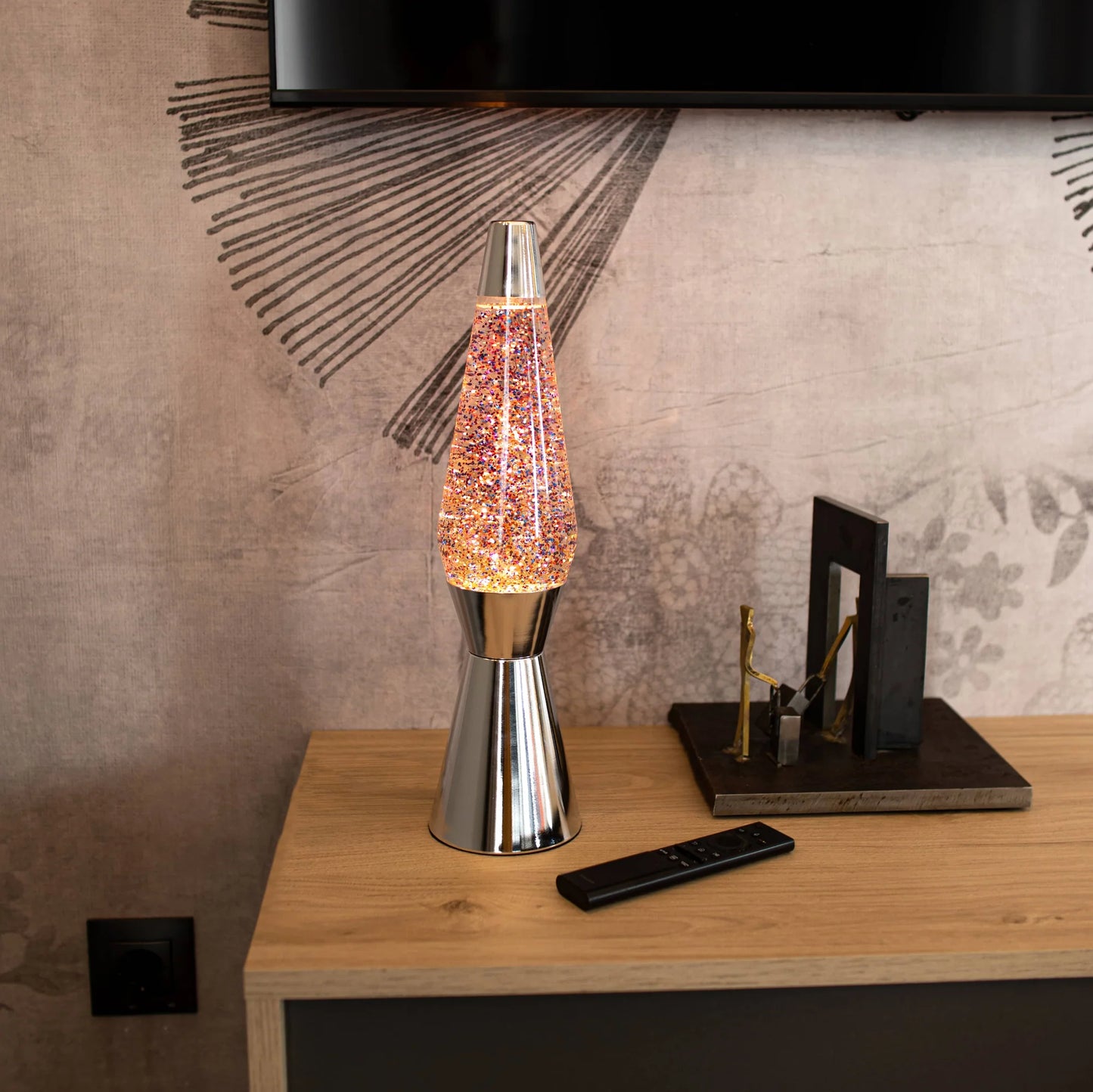 Lava Lamp - Silver Glitter