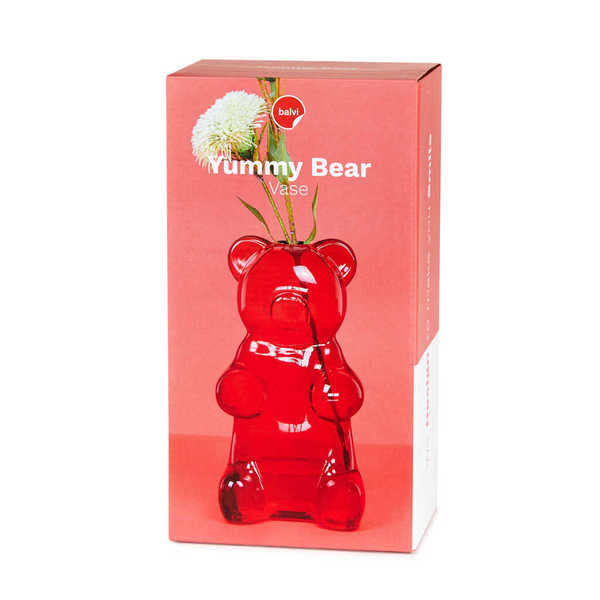 Vase Yummy Bear - Rouge
