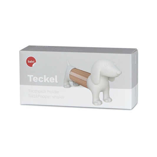 Distributeur Cure-Dents Teckel - Blanc