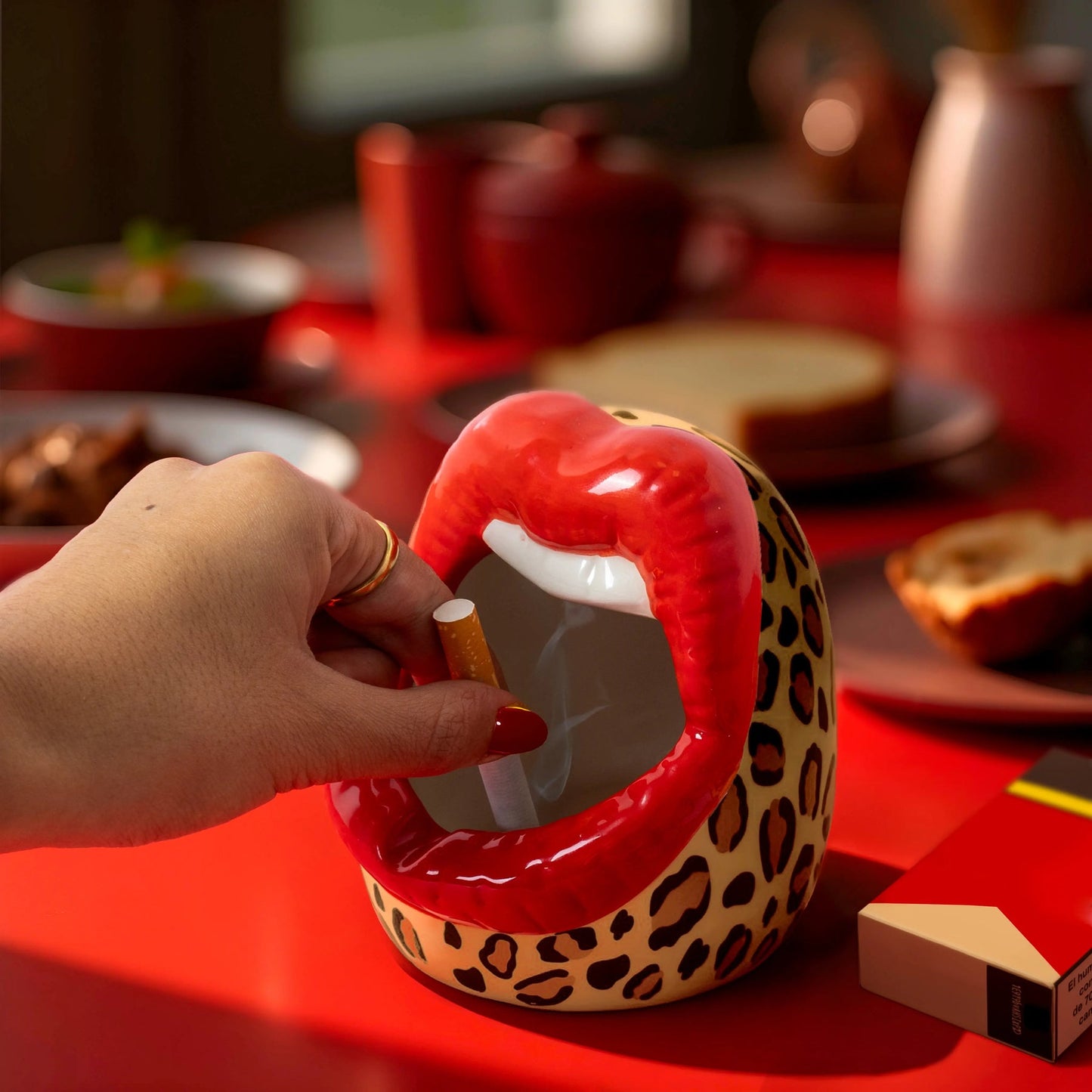 Cendrier Bouche - Leopard