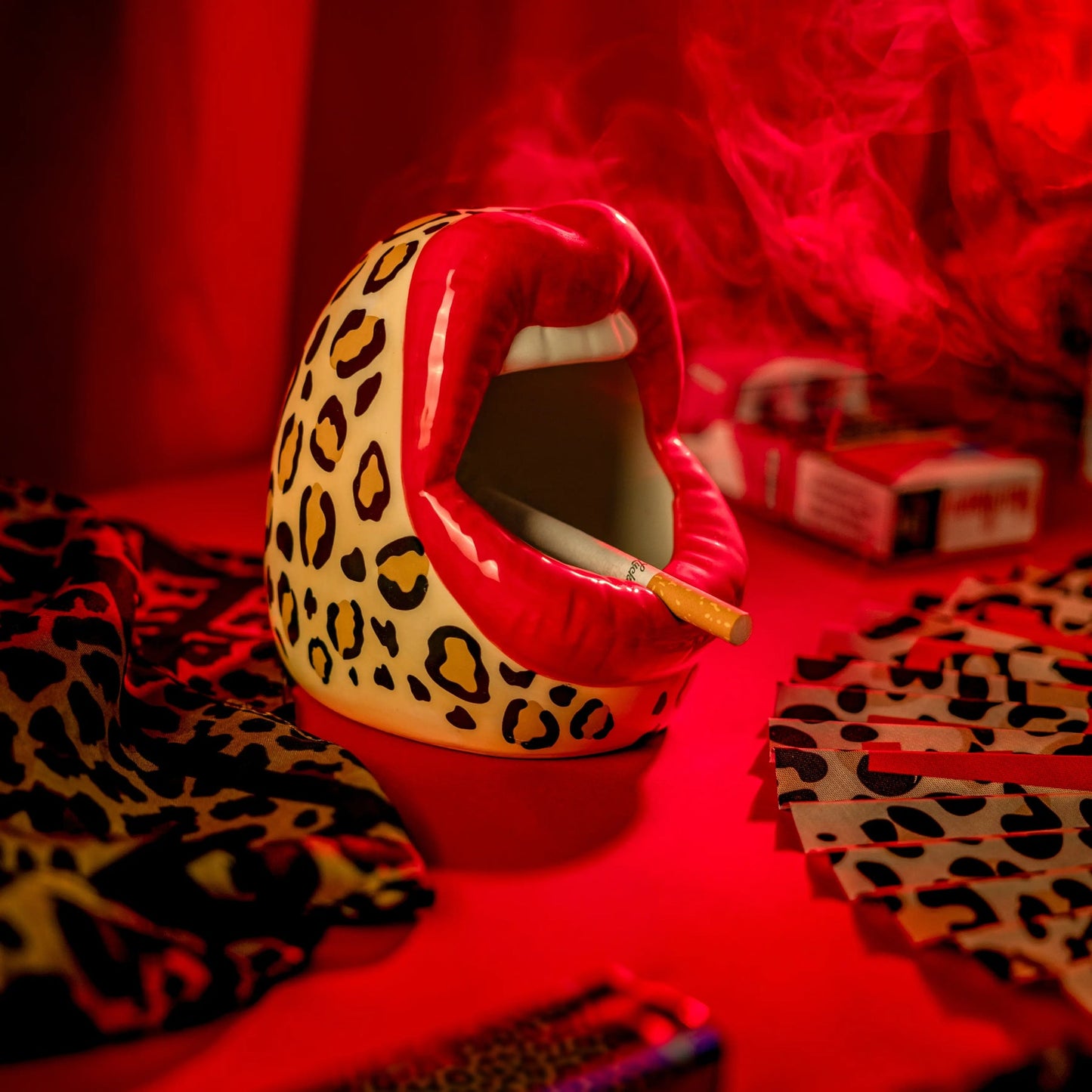 Cendrier Bouche - Leopard