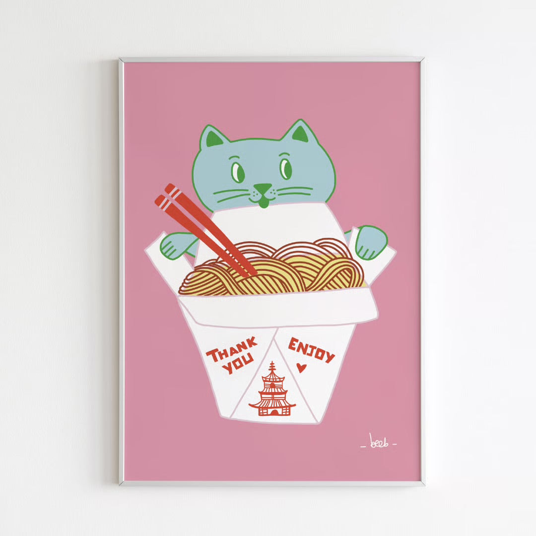 Affiche - Chat Ramen