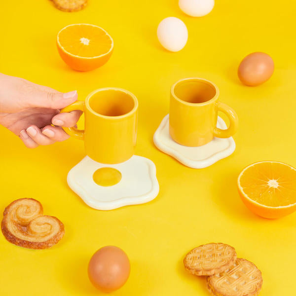 Set 2 Tasses À Café Sunny Side Up