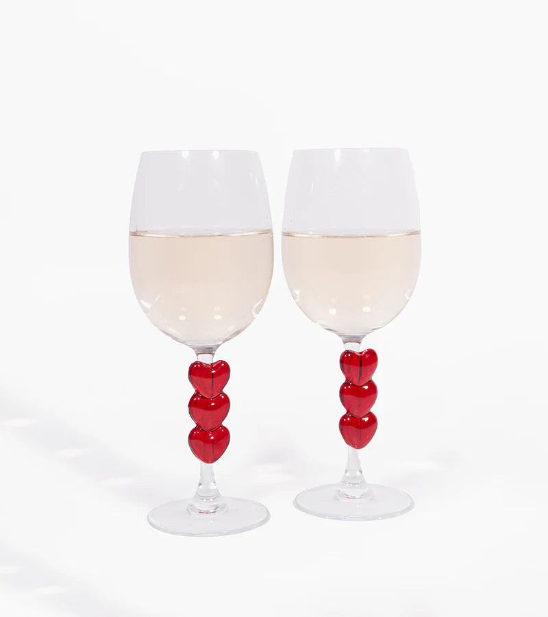 Set De 2 Verres Coeur
