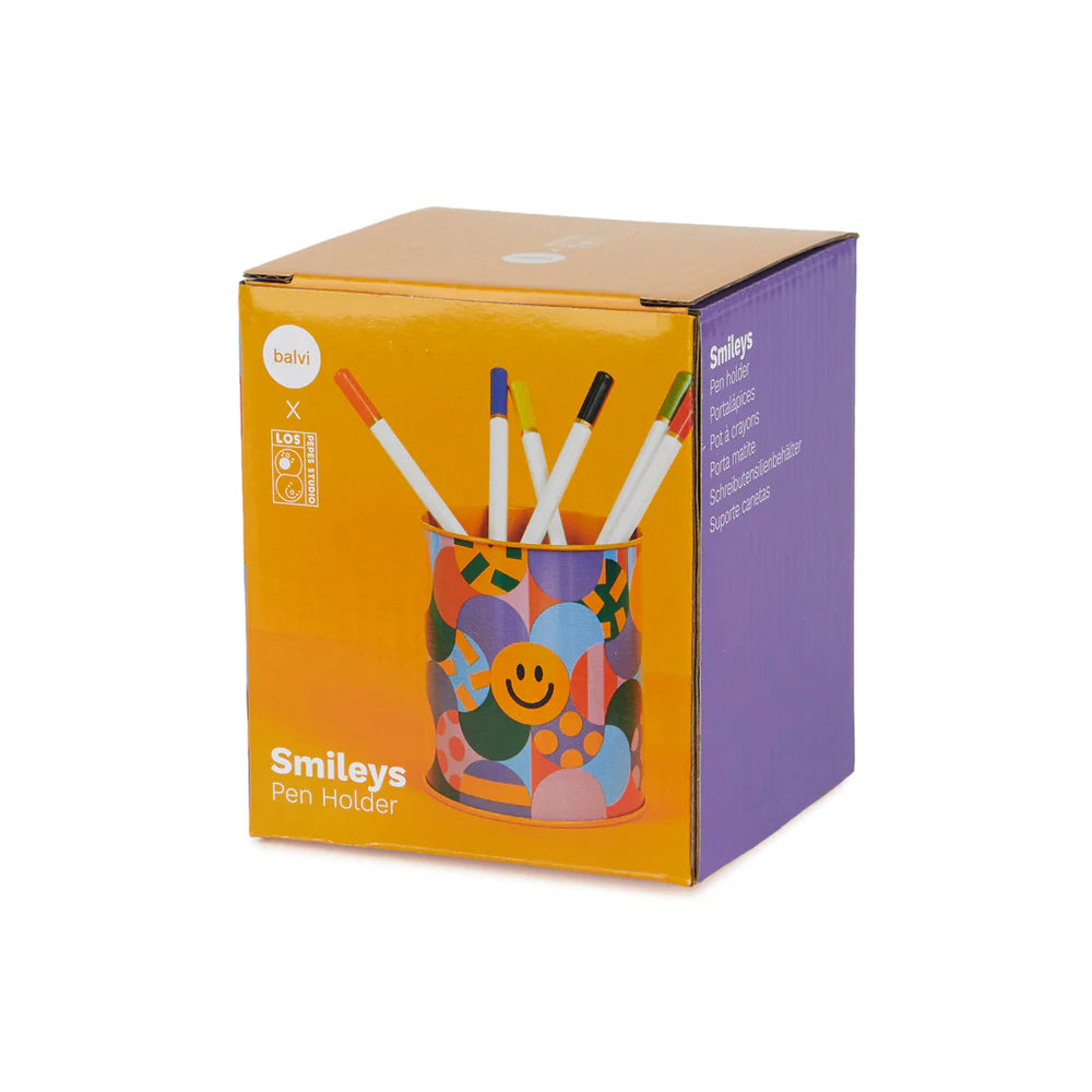 Pot À Crayons Los Pepes - Smiley Jaune