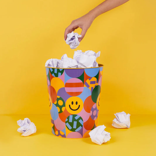 Corbeille Los Pepes - Smileys Jaune