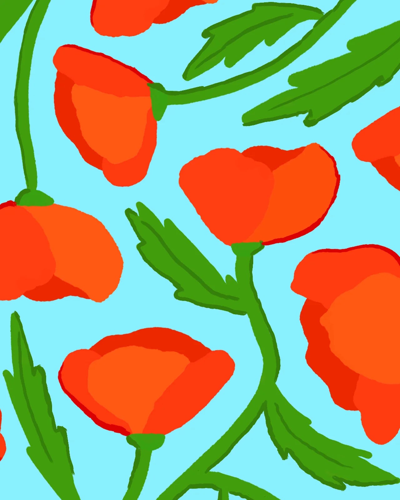 Éventail Poppies