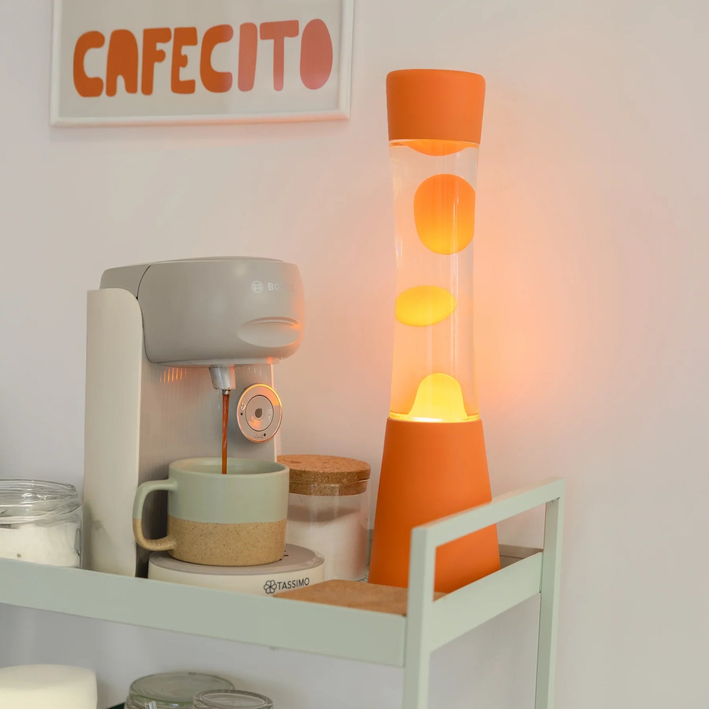 Lava Lamp - Monochrome Orange