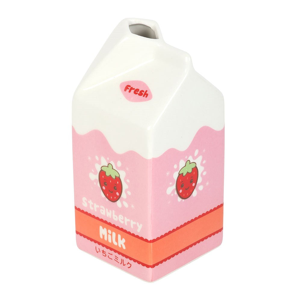 Vase Strawberry Milk Carton
