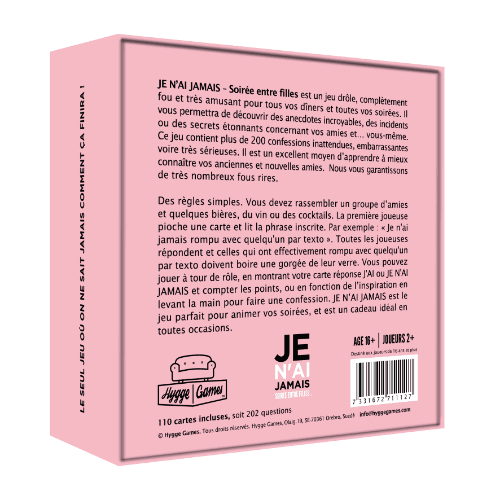 Jeu - Je N’Ai Jamais Soirée Entre Filles - Hygge Games