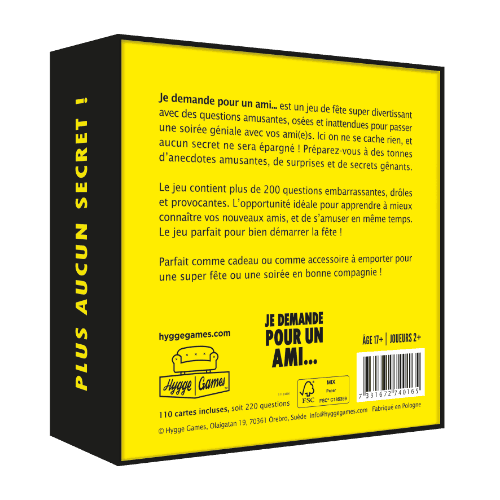 Jeu - Je Demande Pour Un Ami - Hygge Games